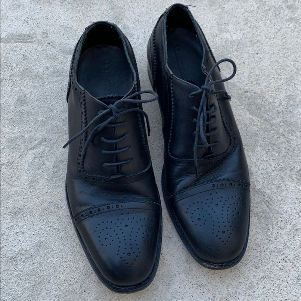 J. Lindeberg Mens Brogue 3 Blk Oxford Shoes Size 7